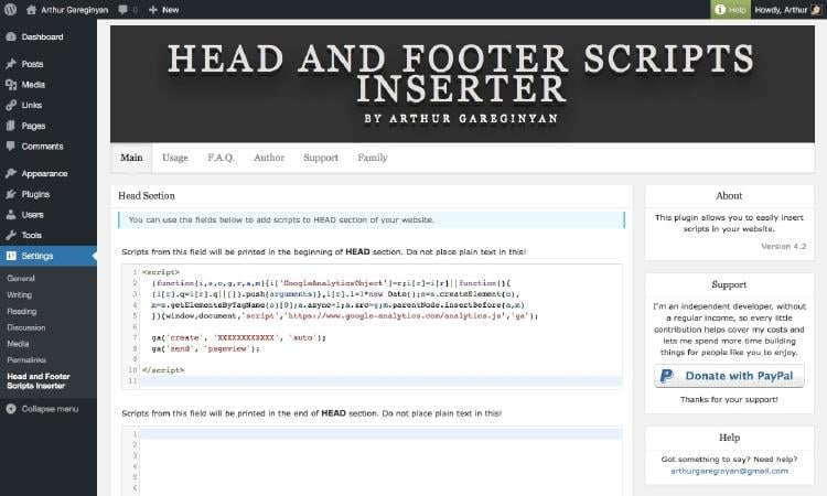 head and footer head and footer