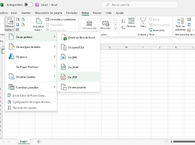 PDF A EXCEL PDF A EXCEL