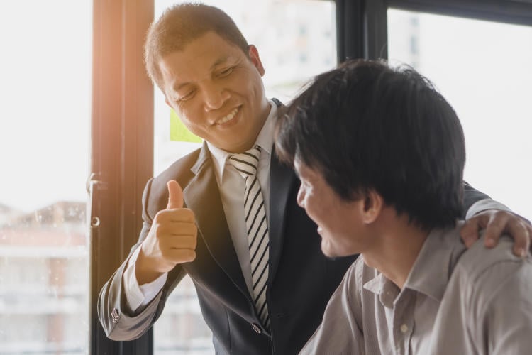 Trabajador con jefe Trabajador con jefe