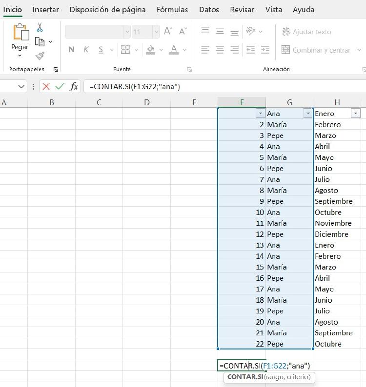 Contar si excel Contar si excel