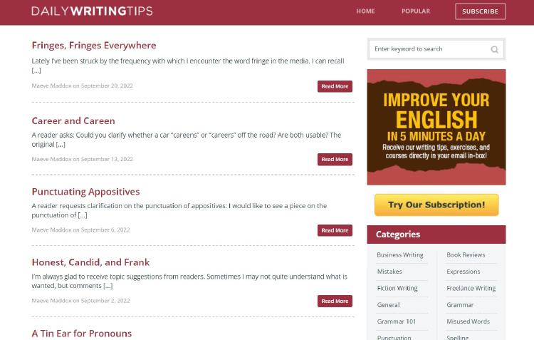 daily writing tips daily writing tips