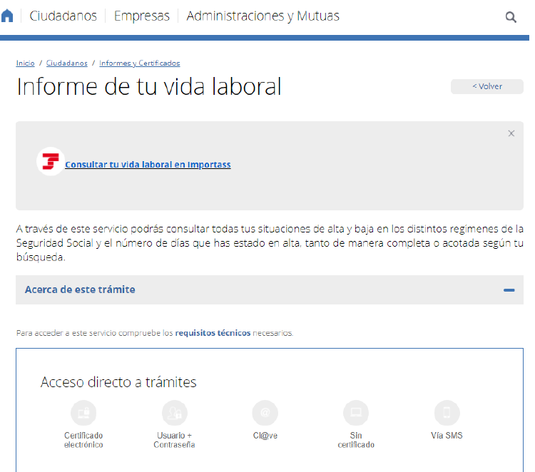 vida laboral SS vida laboral SS