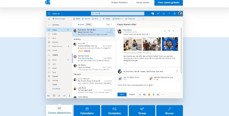 Interfaz outlook Interfaz outlook