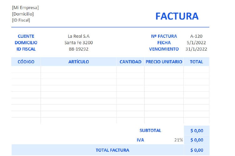 excel factura plantilla excel factura plantilla